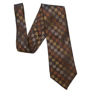 Pronto Uomo - Brown Check Printed Tie